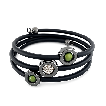 Green bracelet crystals Hematite 