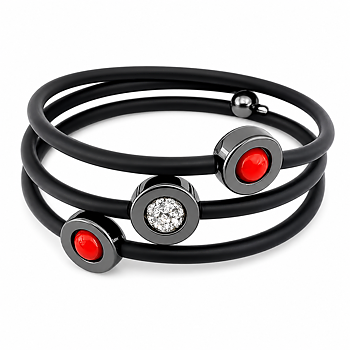 Rött armband kristaller Hematit