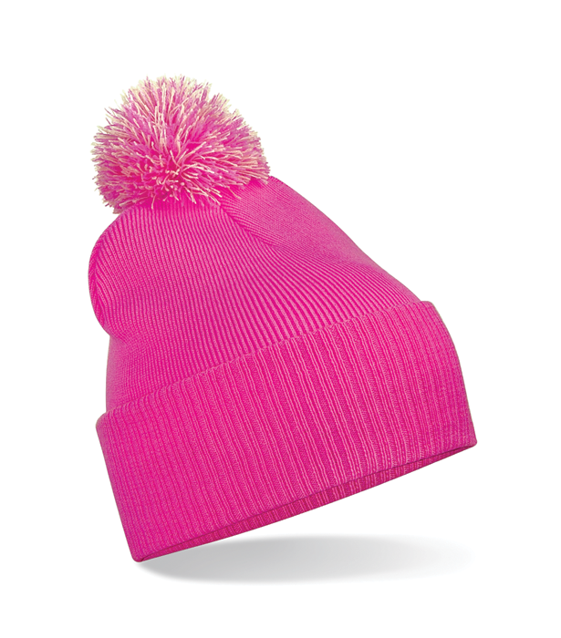 Beechfield Snowstar Beanie – mjuk vintermössa med tvåtonad tofs - 13