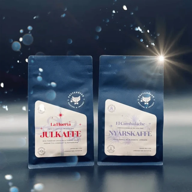 Kafferäven - Jul & Nyårskaffe 2025 - Ljusrostade hela kaffebönor -2x250g