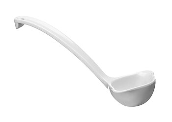 Sauce scoop ivory white SAN plastic 0.03 L, length 180 mm