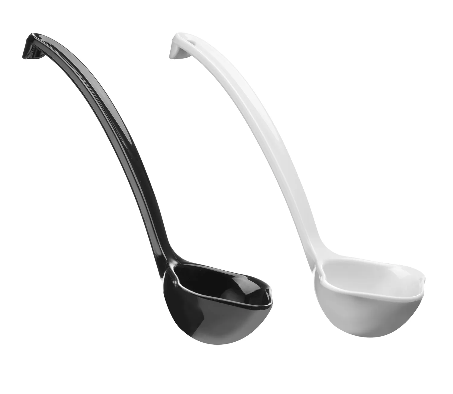 Sauce scoop ivory white SAN plastic 0.03 L, length 180 mm - 2
