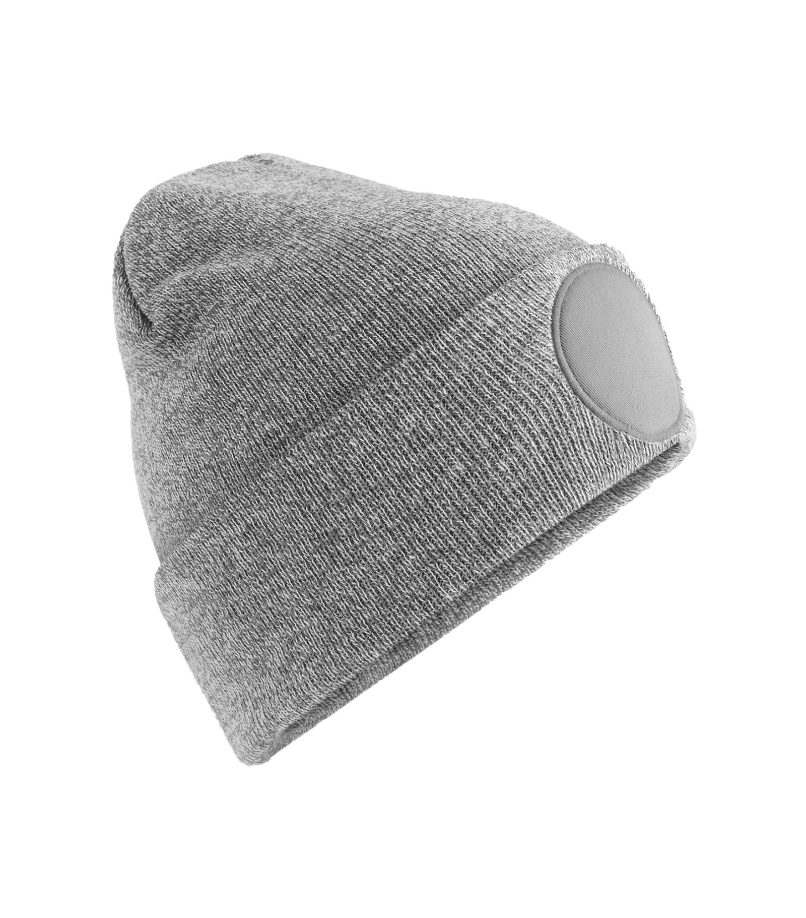 Beechfield Circular Patch Beanie – dubbelstickad mössa för profilering - 3