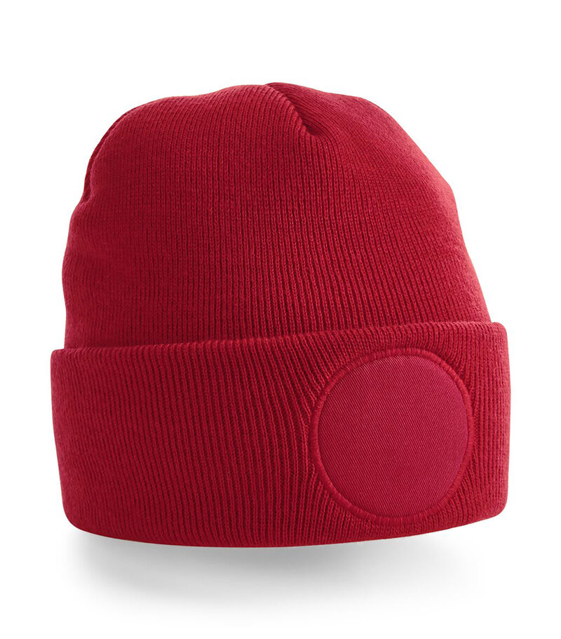 Beechfield Circular Patch Beanie – dubbelstickad mössa för profilering - 7