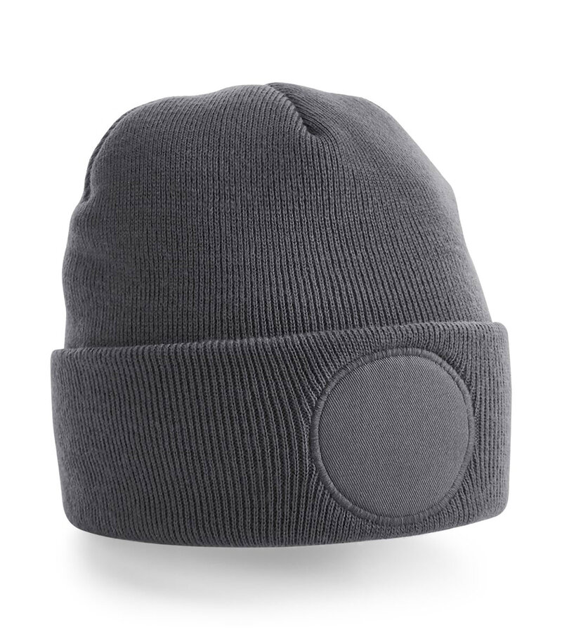 Beechfield Circular Patch Beanie – dubbelstickad mössa för profilering - 4