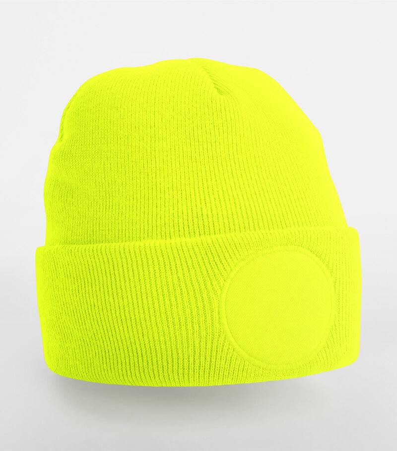 Beechfield Circular Patch Beanie – dubbelstickad mössa för profilering