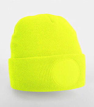 Beechfield Circular Patch Beanie – dubbelstickad mössa för profilering