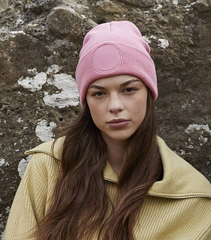 Beechfield Circular Patch Beanie – dubbelstickad mössa för profilering