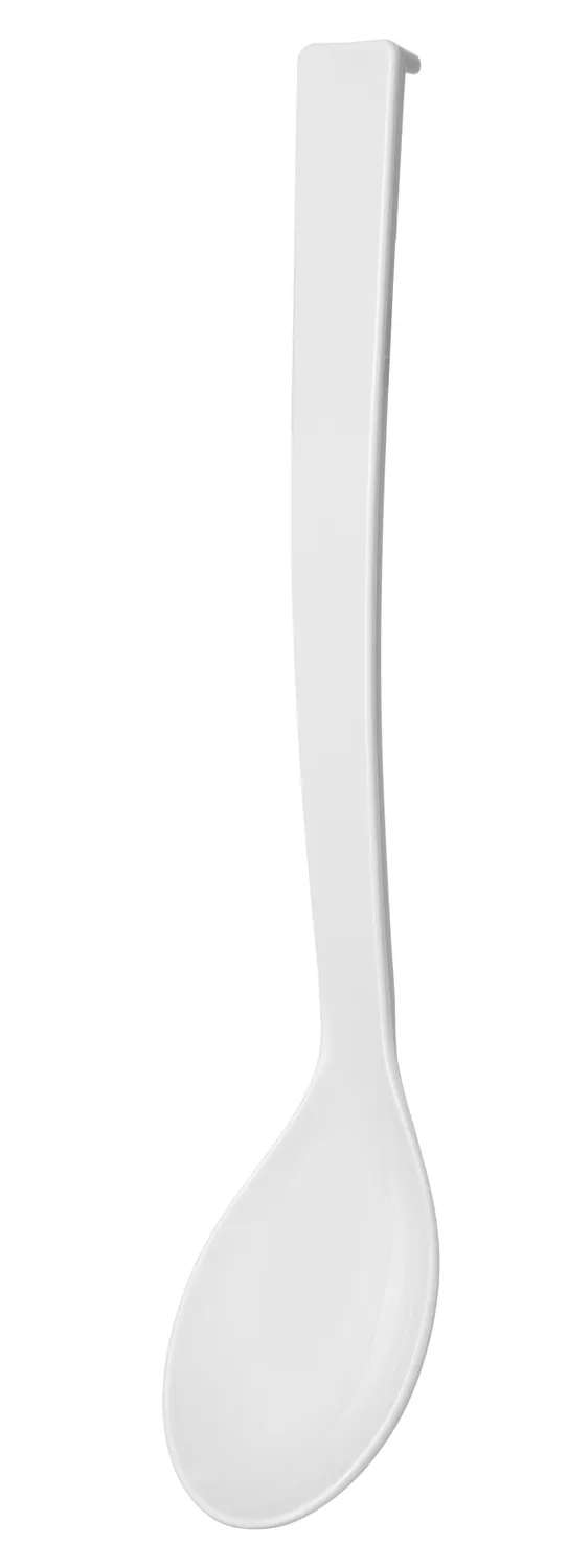 Salad spoon white SAN plastic 0.06 L, length 335 mm