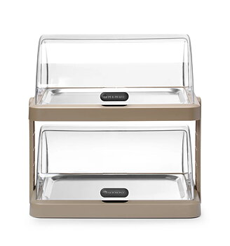 Vitrin buffé dubbel Beige