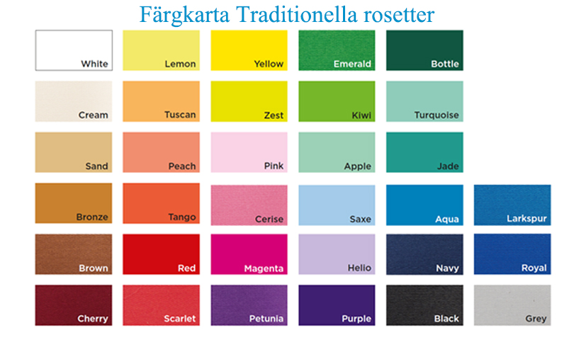 Farbkarte Traditionelle Rosetten - 2