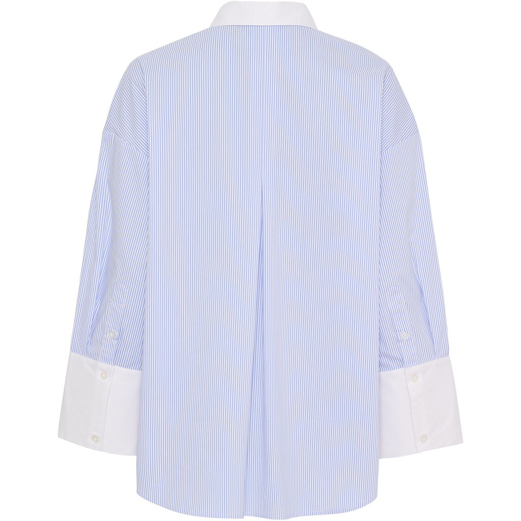 Sigga Contrast Shirt - Light Blue Stripe - Isay - 3