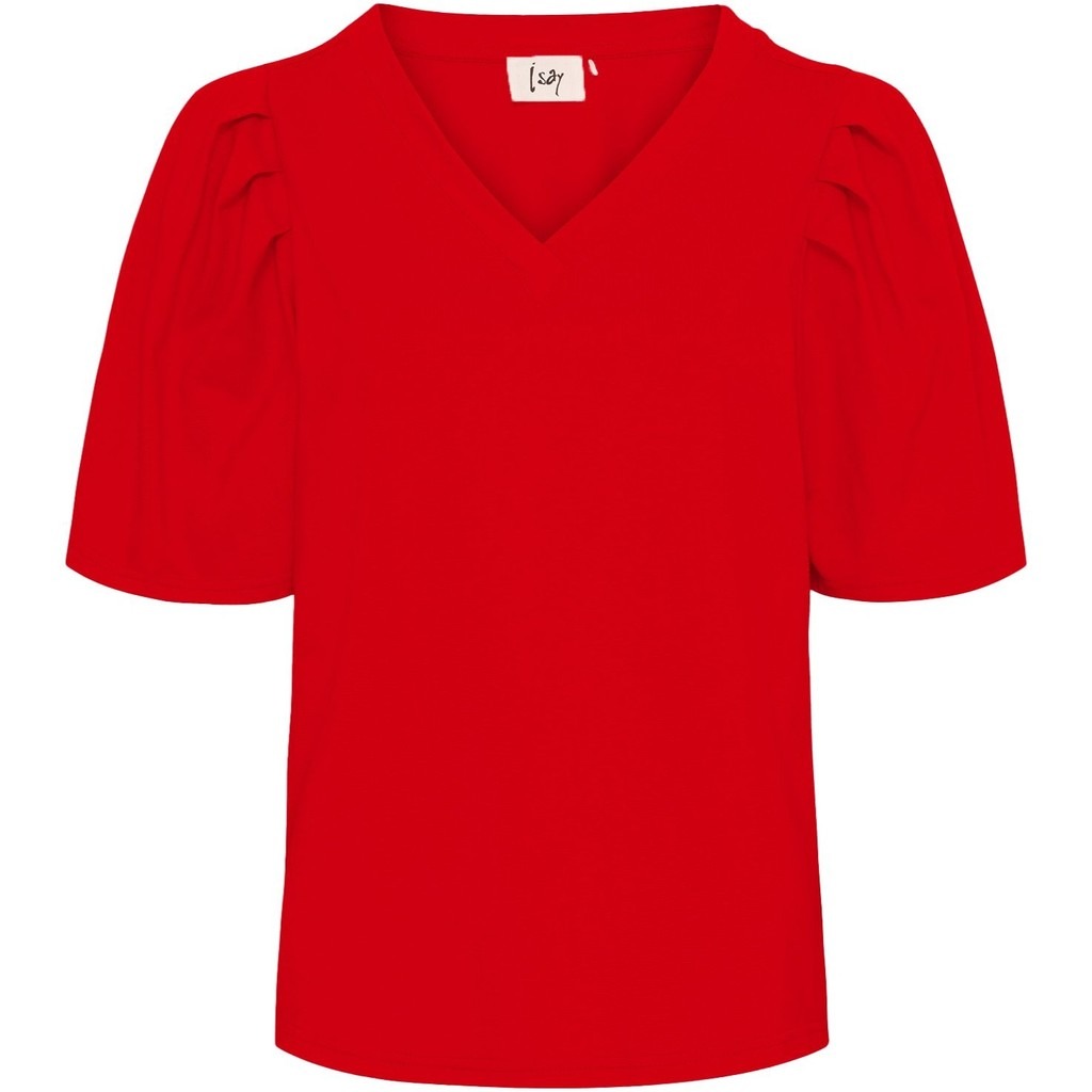 Tinni V-Neck T-Shirt - Fresh Red - Isay