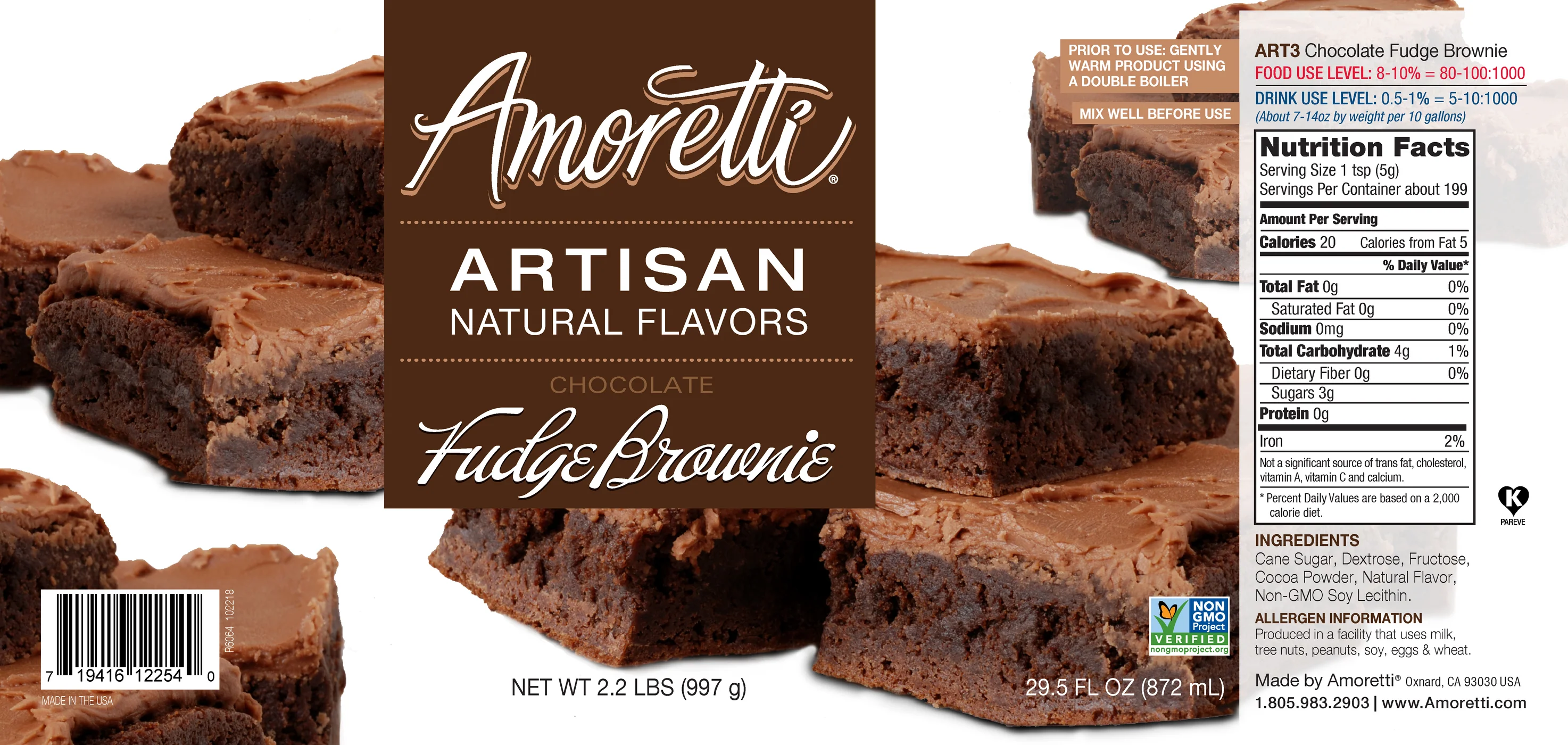 Chocolate Fudge, Amoretti Artisan, 226 g - 2