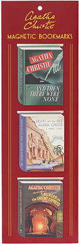 Agatha Christie : Magnetic Bookmarks/Magnetbokmärken - Tre stycken på ett kort