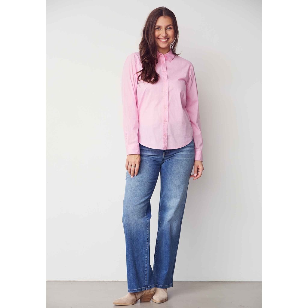 Bellis Striped Shirt - Light Rose Stripe - Isay - 4