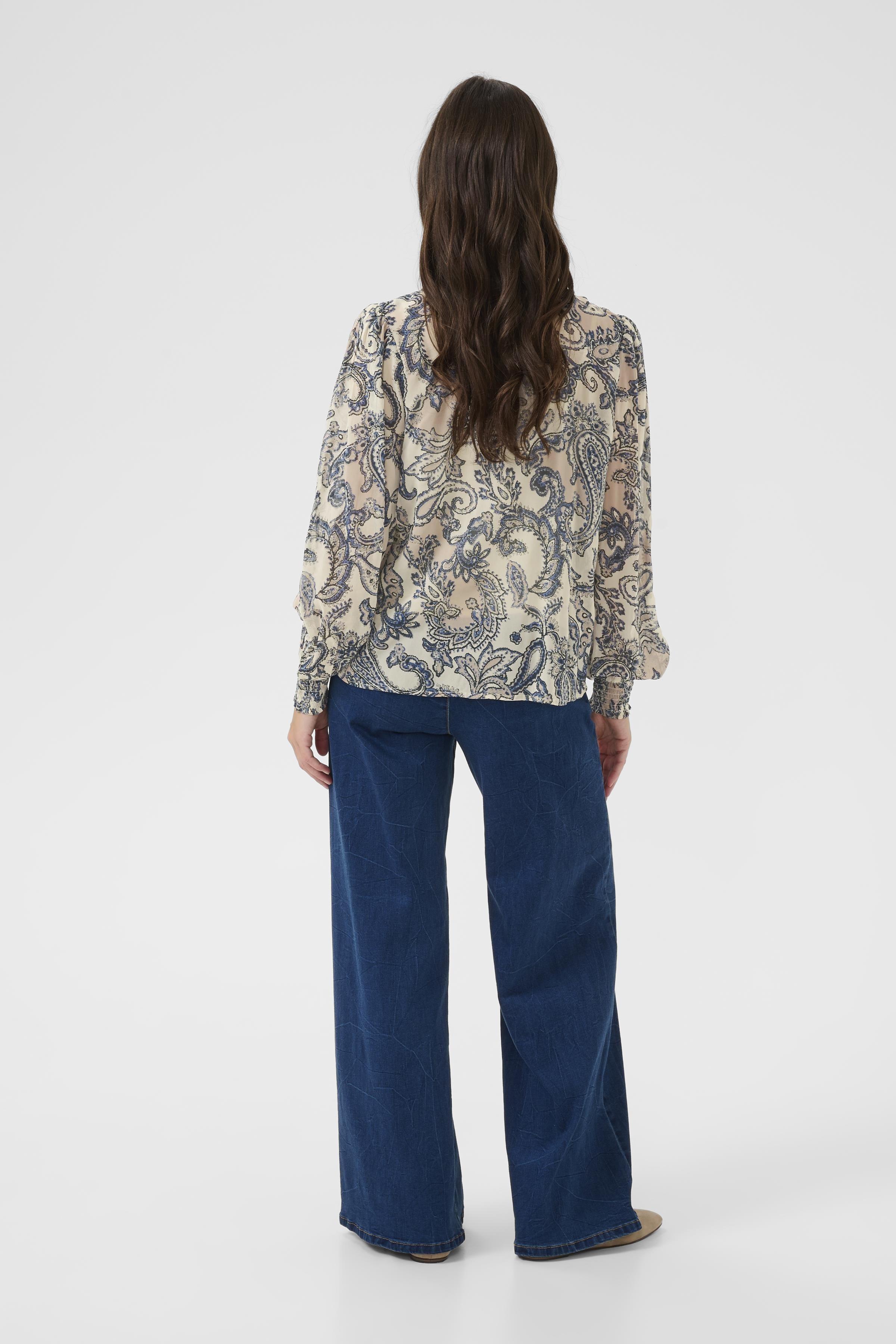 CRBea Blouse Cafe Paisley Print Blåmönstrad Blus - 3
