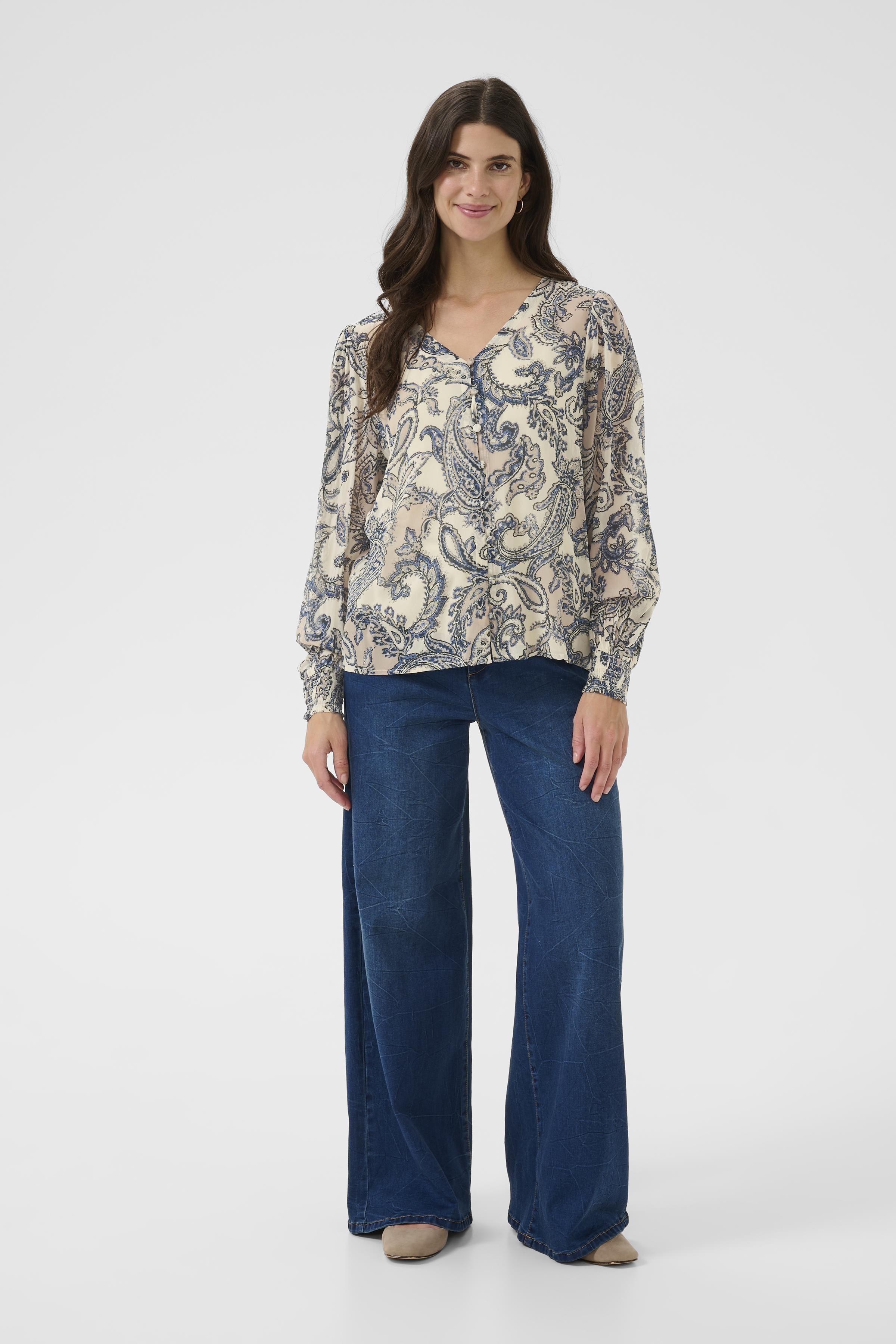 CRBea Blouse Cafe Paisley Print Blåmönstrad Blus - 4
