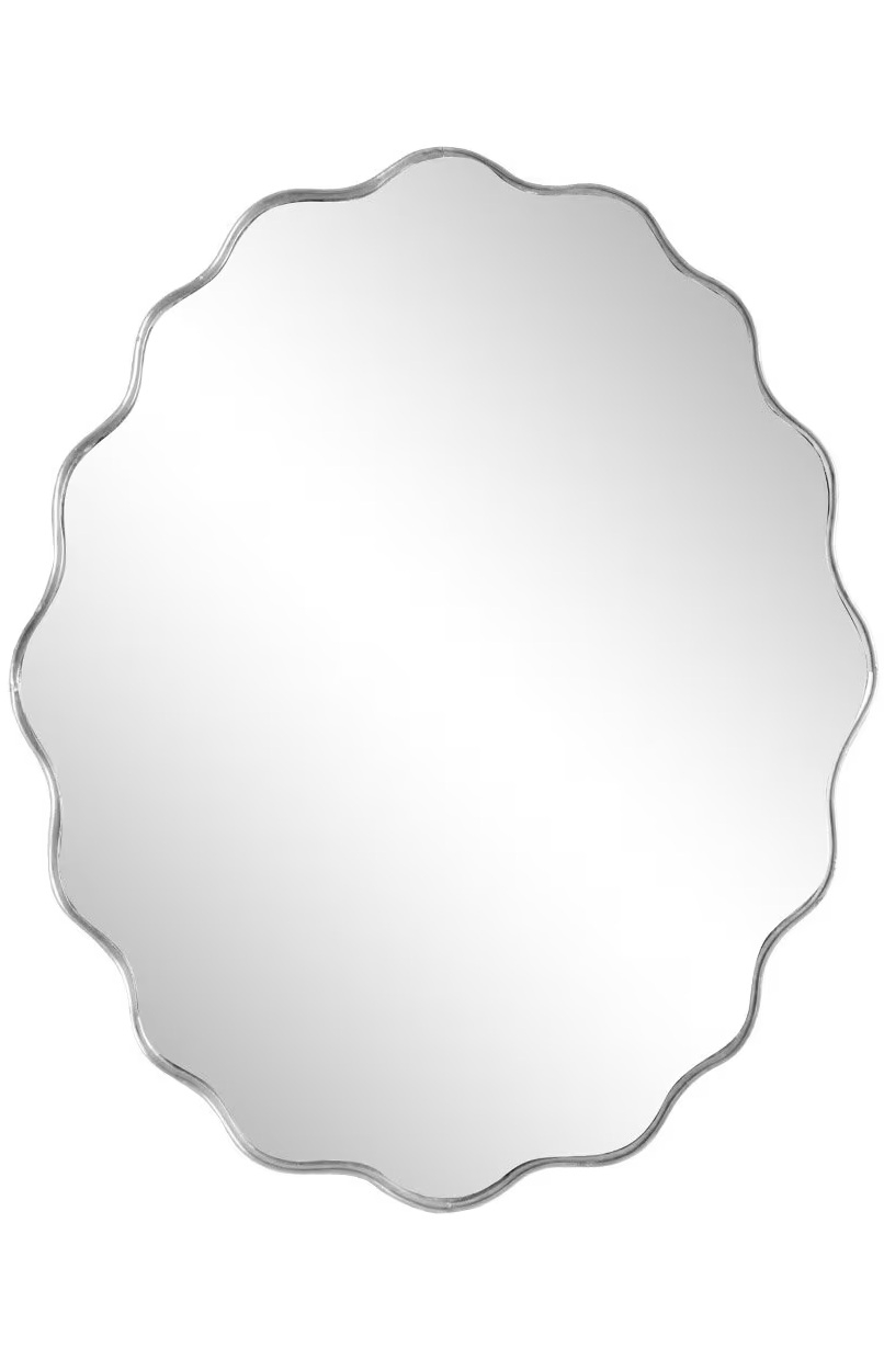 Mirror - Wall mirror - Silver/Stainless steel - 68x55 cm