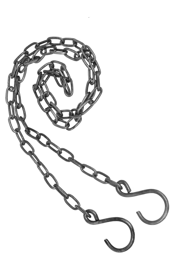 Chain 1 metre Antique Zinc with hooks