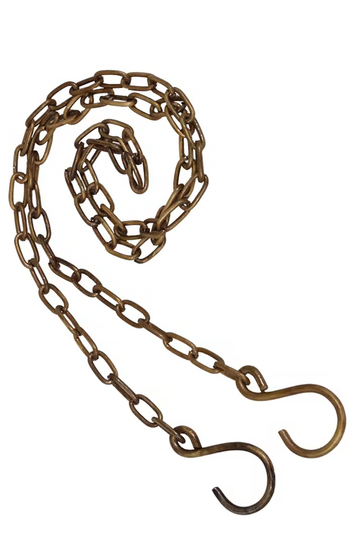 Chain 1 metre Brass with hooks