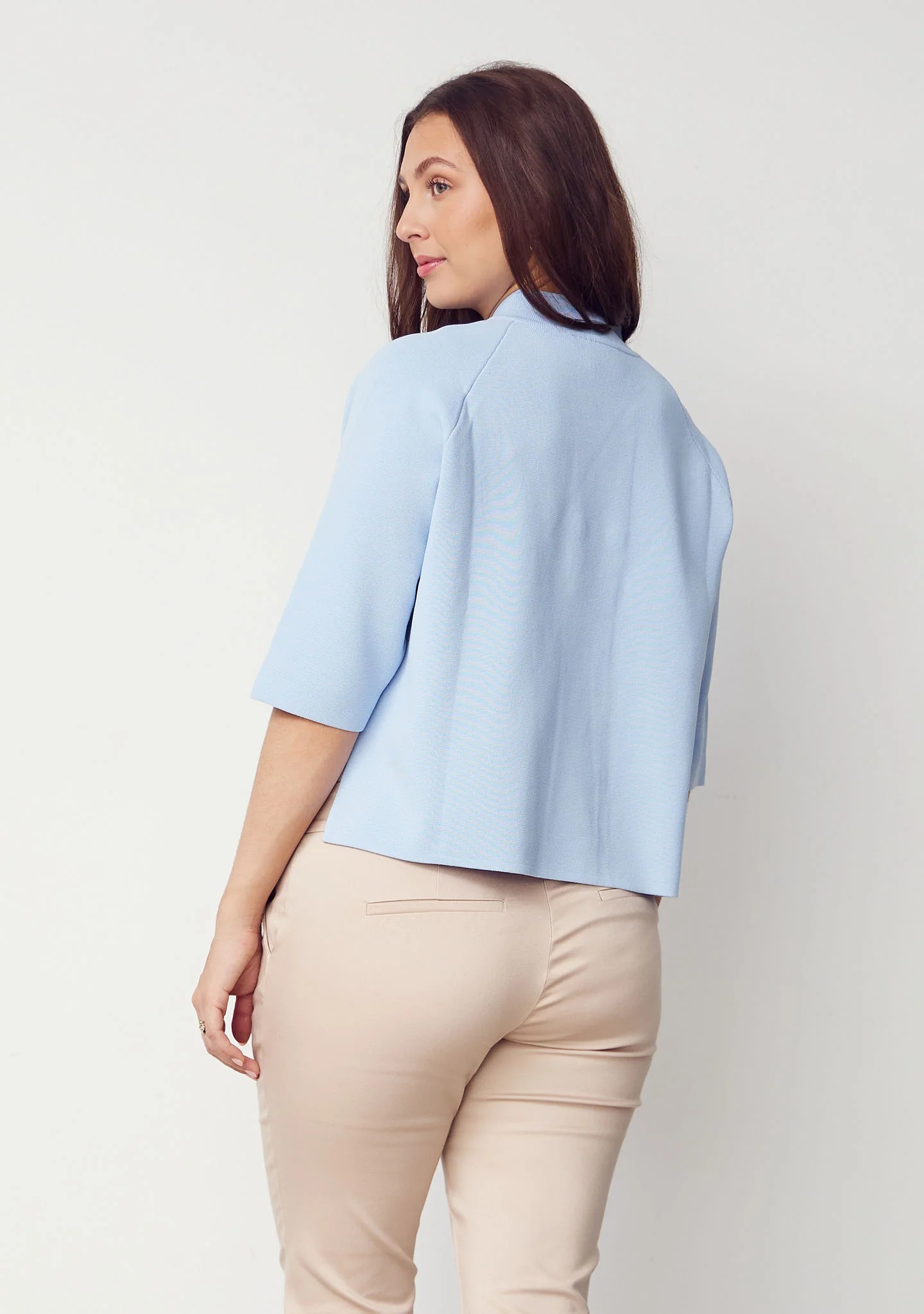 Jena Poncho Blouse - Light Blue - Isay