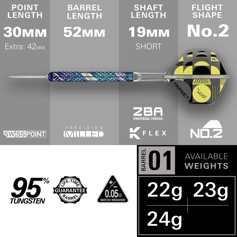 Target Luke Littler Edge 95% Swiss Point 24g   - 10