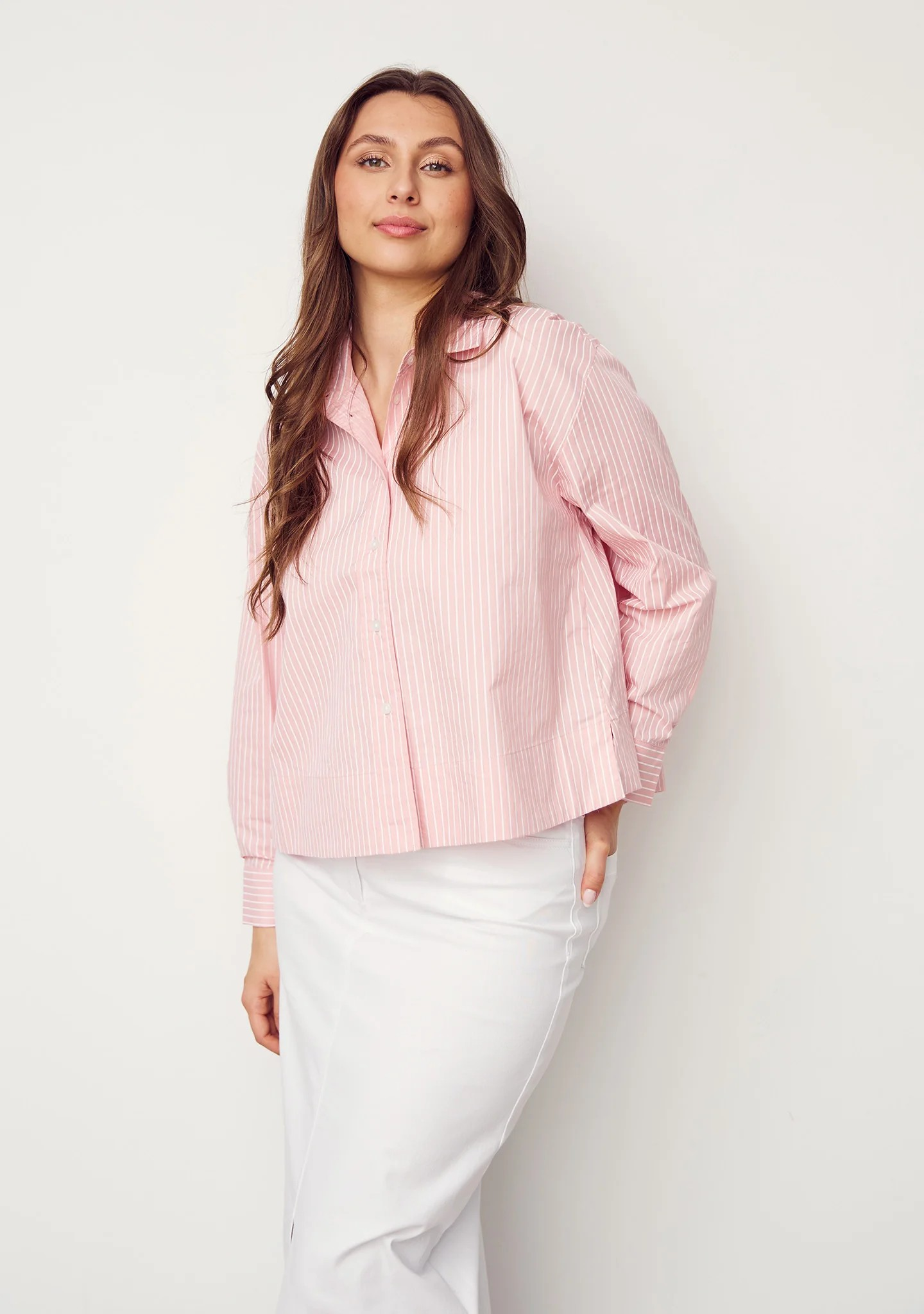 Bellis Striped Shirt - Light Rose Stripe - Isay