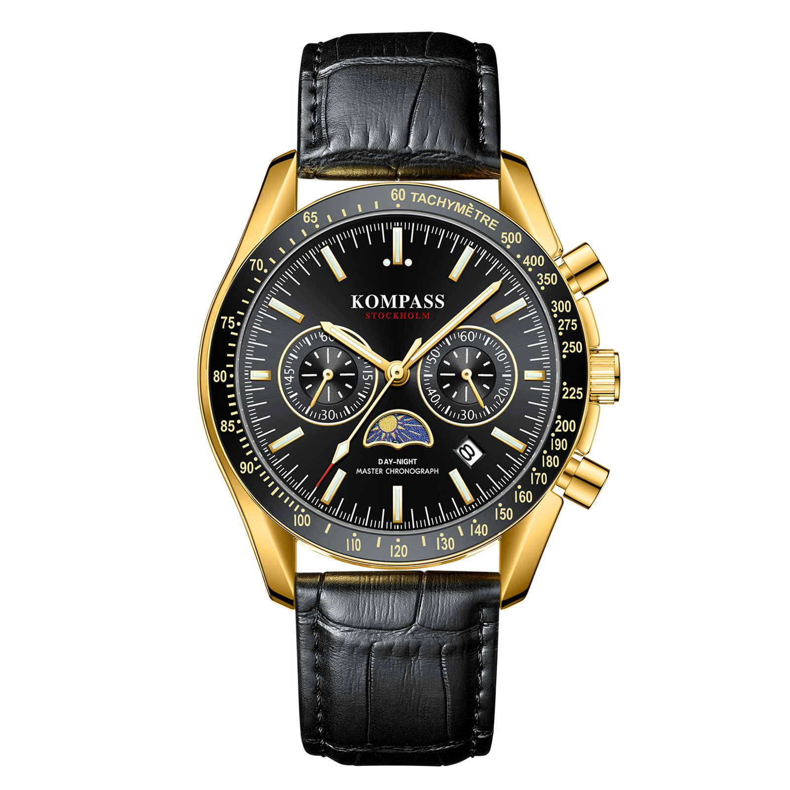 Kompass Day-Night Master Chronograph Gold Black