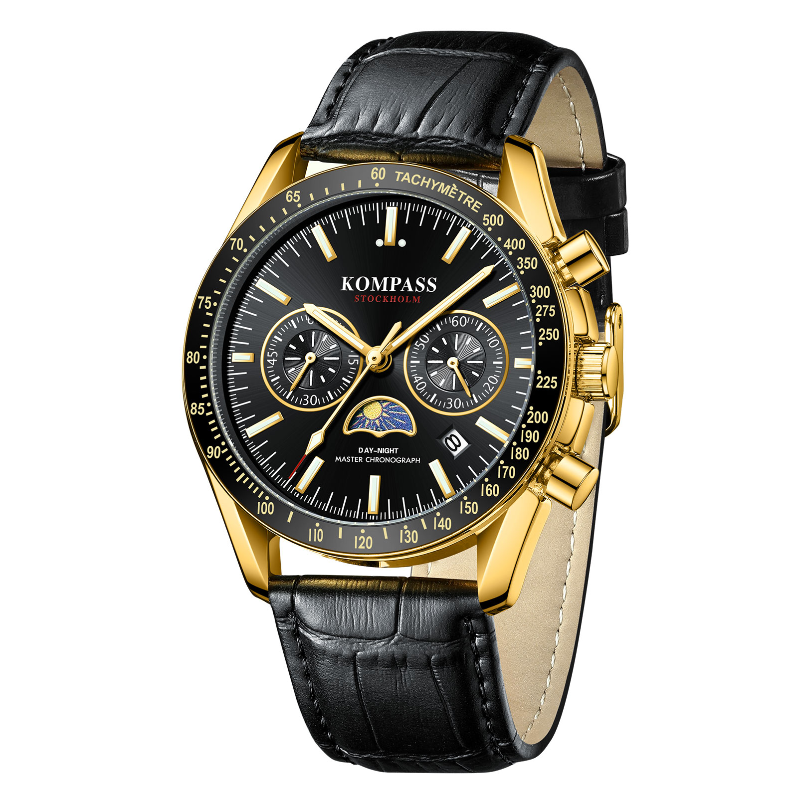 Kompass Day-Night Master Chronograph Gold Black - 3