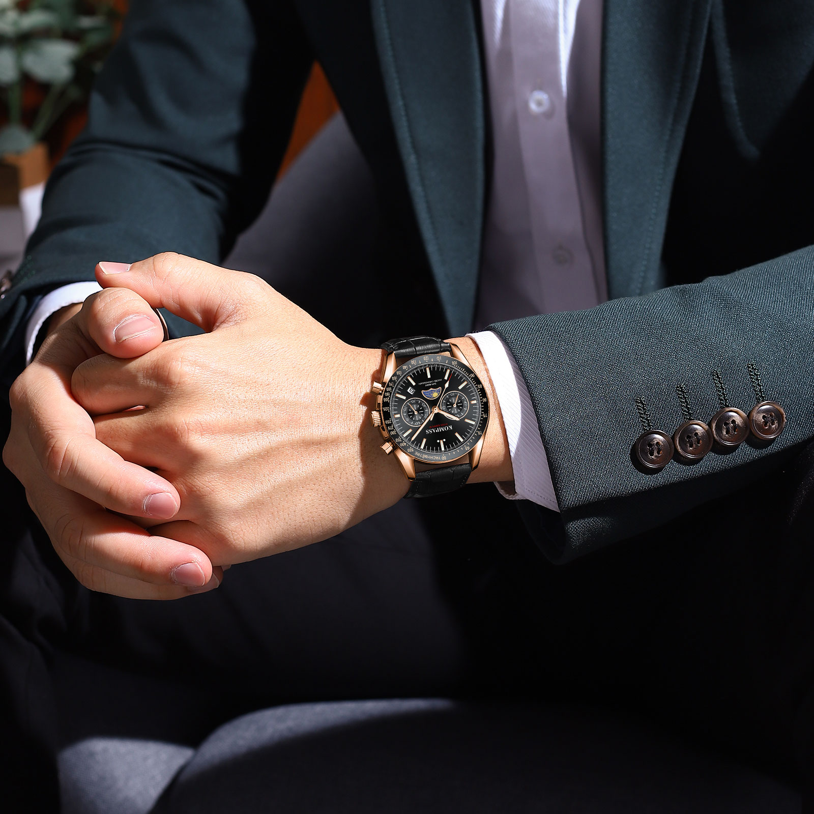 Kompass Day-Night Master Chronograph Rose Gold Black - 8