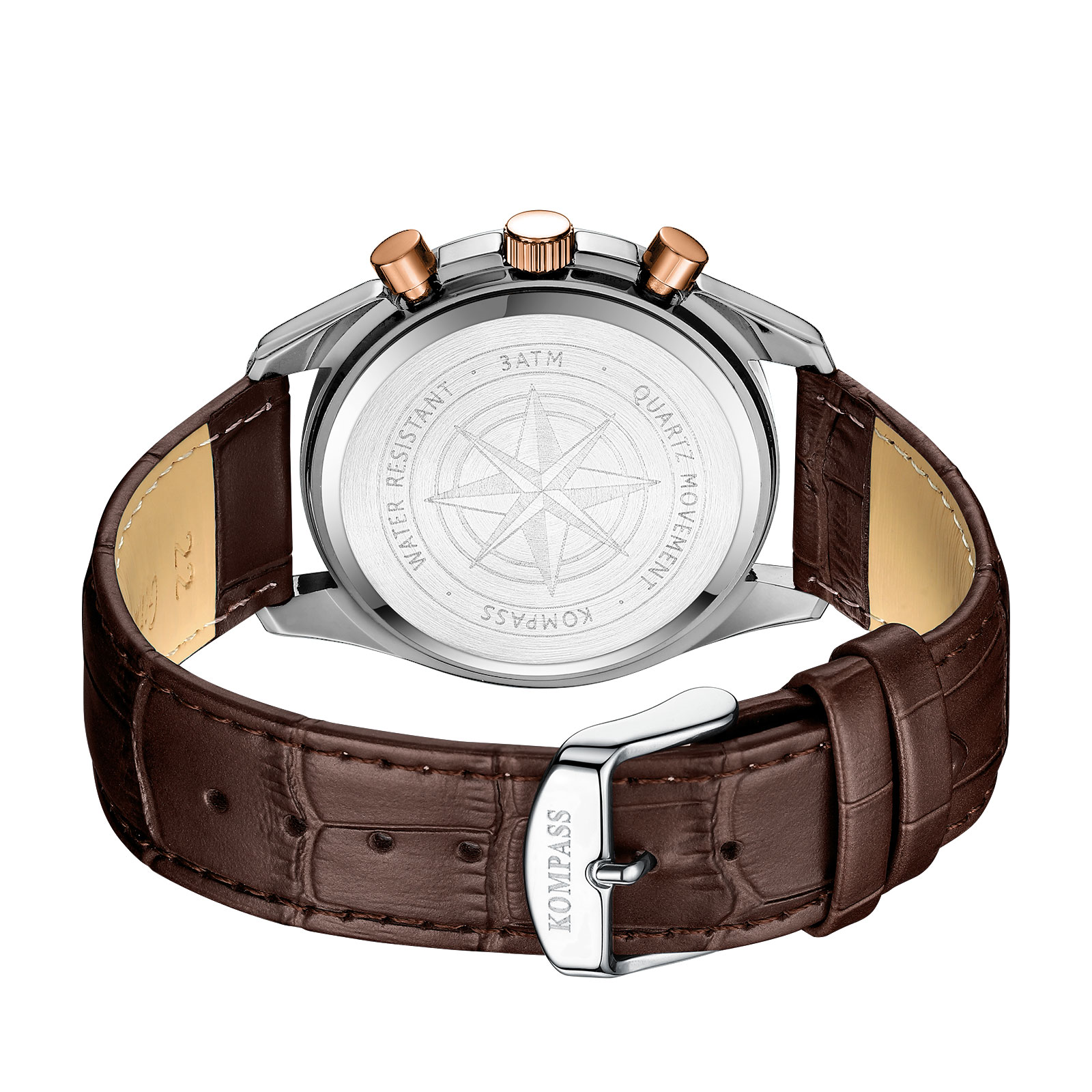 Kompass Day-Night Master Chronograph Silver Brown - 8