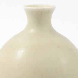 Per Linnemann-Schmidt (1950s) Unique Vase with White Haresfur Glaze 7 cm