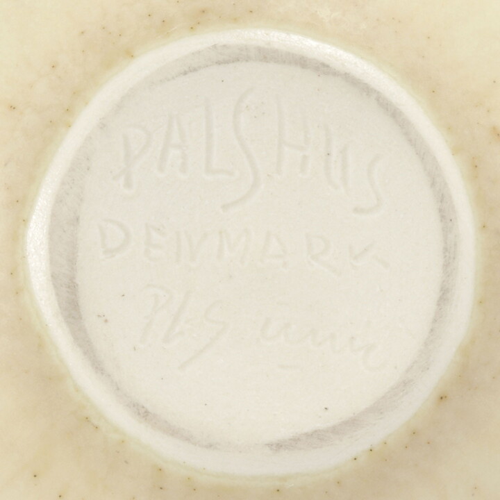 Per Linnemann-Schmidt (1950s) Unique Vase with White Haresfur Glaze 7 cm