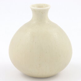 Per Linnemann-Schmidt (1950s) Unique Vase with White Haresfur Glaze 7 cm