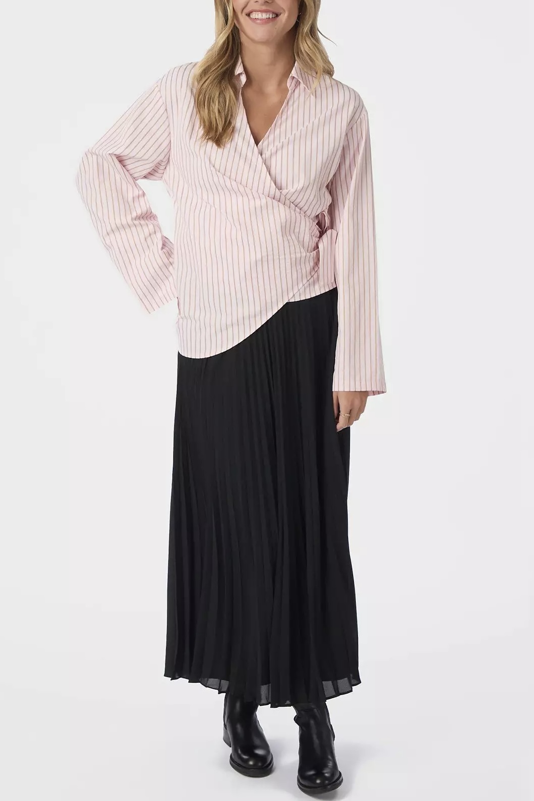 Neo Noir &nbsp;- Boni Simple Plisse Skirt Black - 3