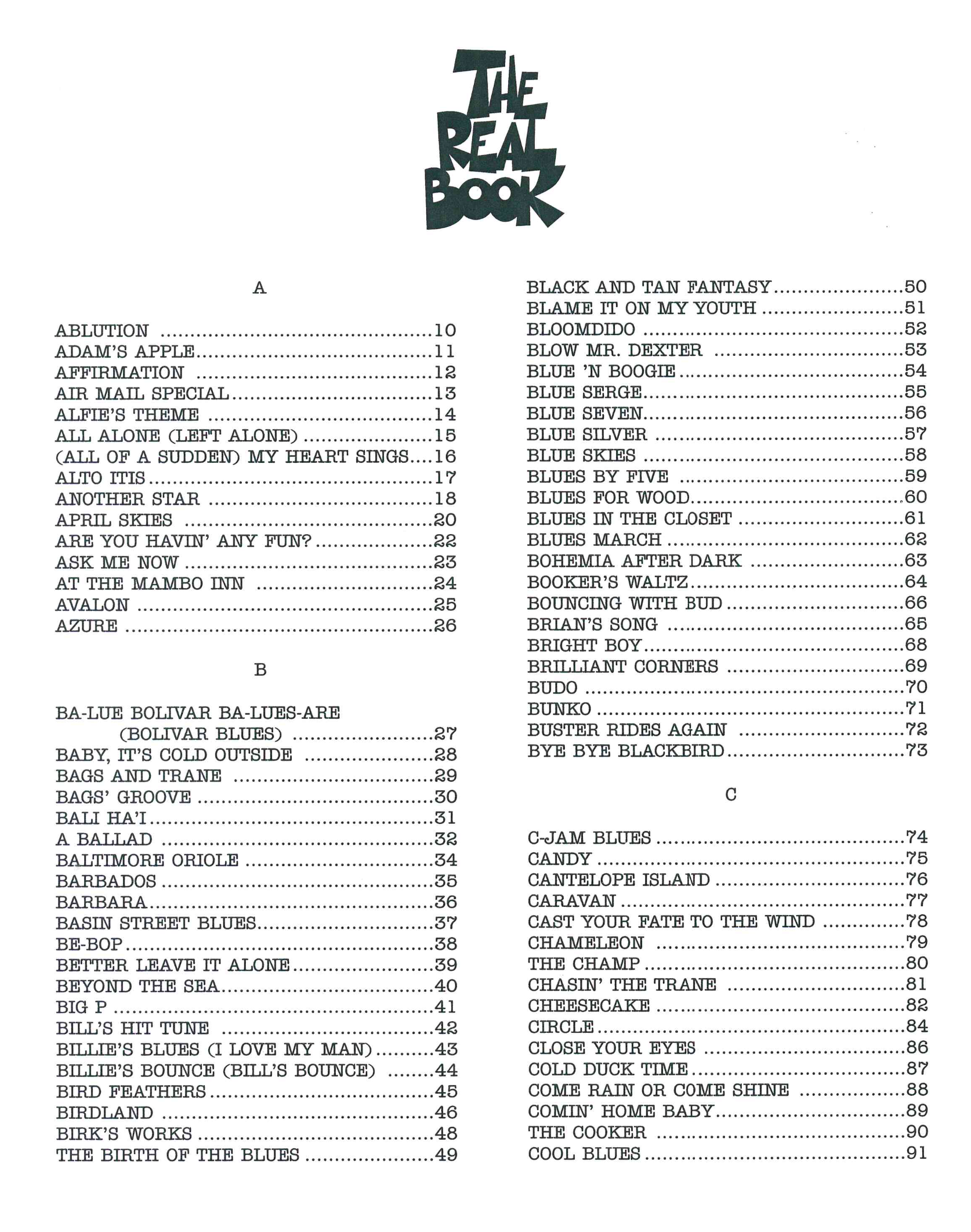 The Real Book - Volume 2, bass klav  - 2