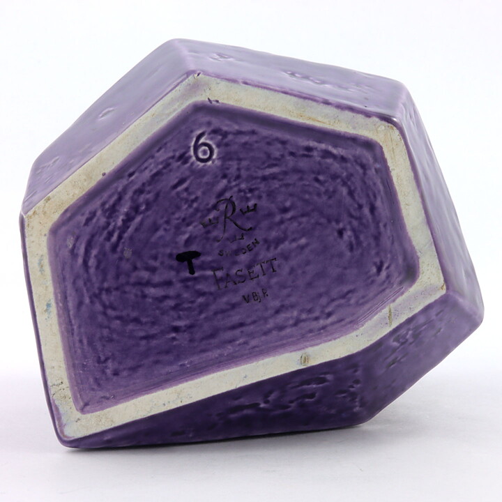 Vilhelm Bjerke-Petersen (Fasett 1951) Purple Modern Vase 13 cm
