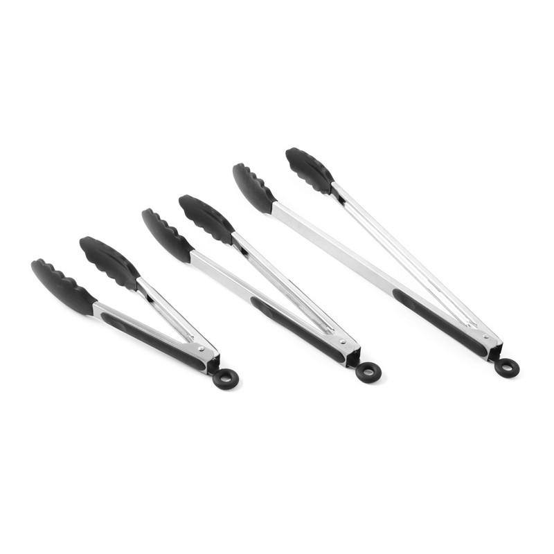 Serving tong with silicone