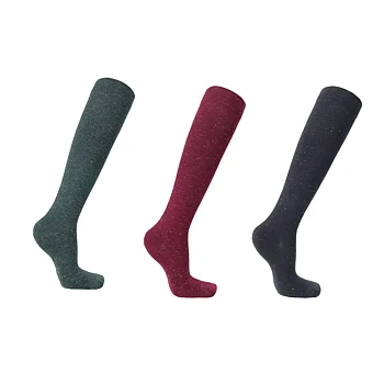 Glitter compressiekousen voor dames van katoen – 20–30 mmHg – 3-pack