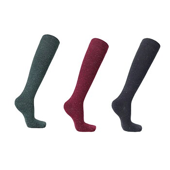 Kimaltavat tukisukat naisille, puuvillaa – 20–30 mmHg – 3-pakkaus