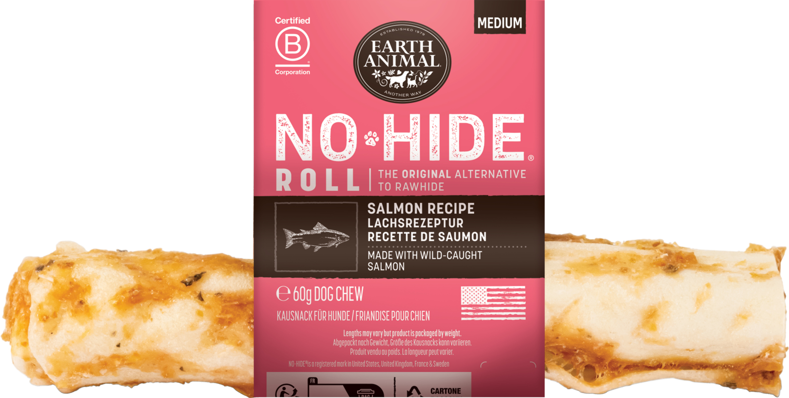 Earth Animal No-Hide Chew Bone - Salmon - 2