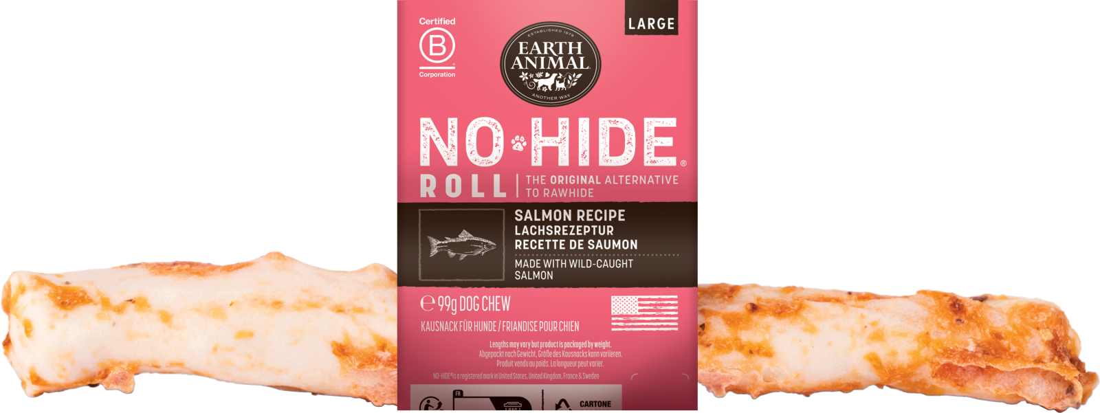 Earth Animal No-Hide Chew Bone - Salmon - 3