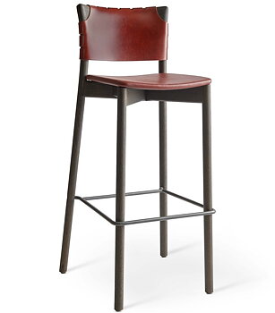  Barstol Gemla Nordic Vitoljad Bok, Rygg /Sits Cognac
