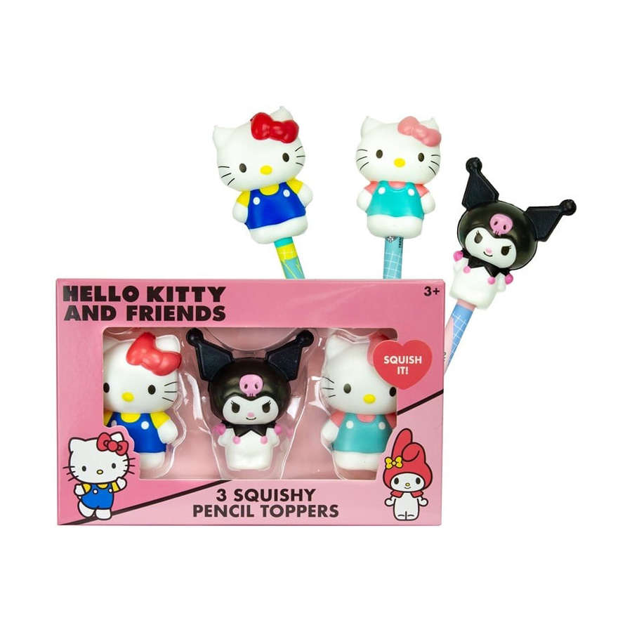 Hello Kitty And Friends 3D Squishy Figurer 3-Pack med Hello Kitty & Kuromi - 12