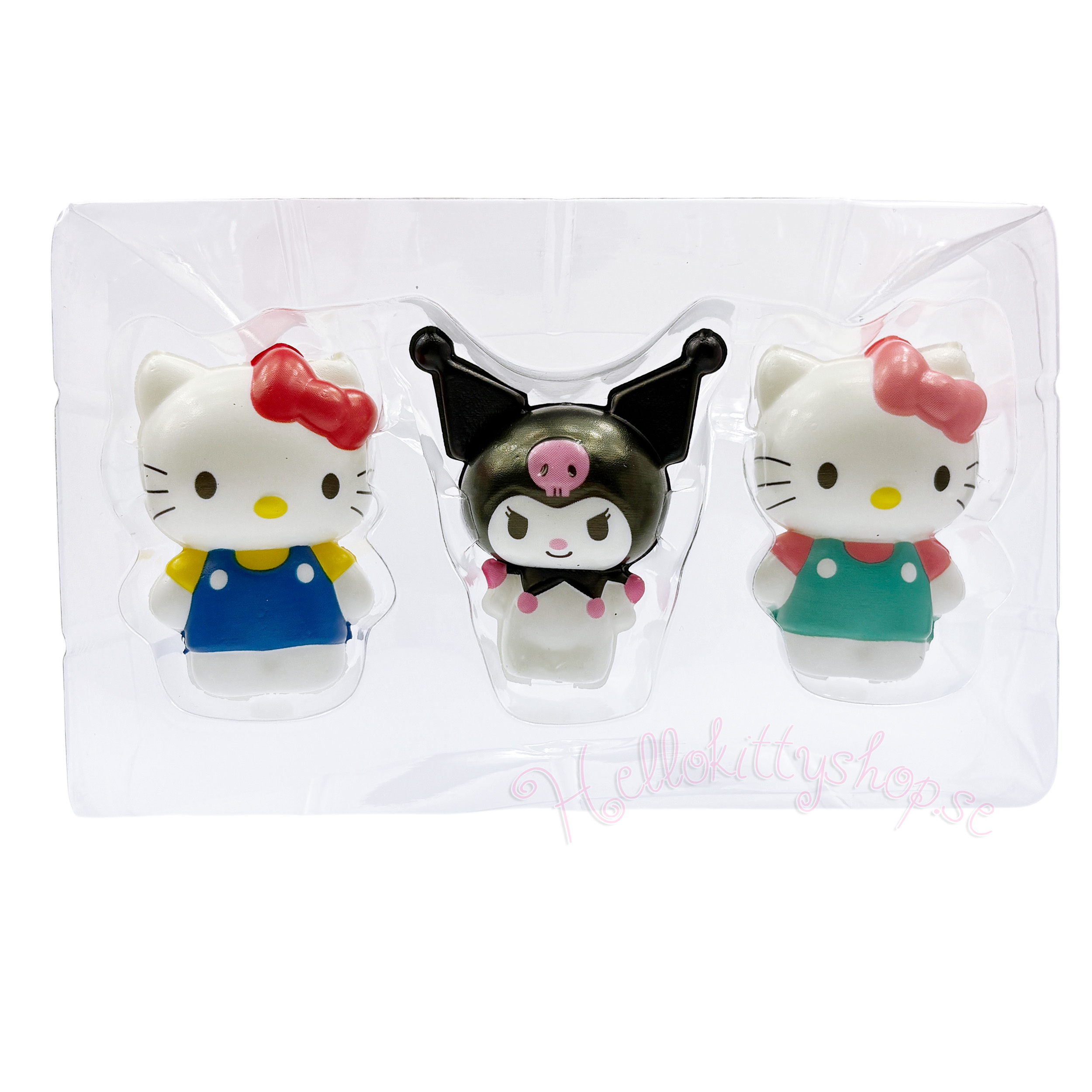 Hello Kitty And Friends 3D Squishy Figurer 3-Pack med Hello Kitty & Kuromi - 10