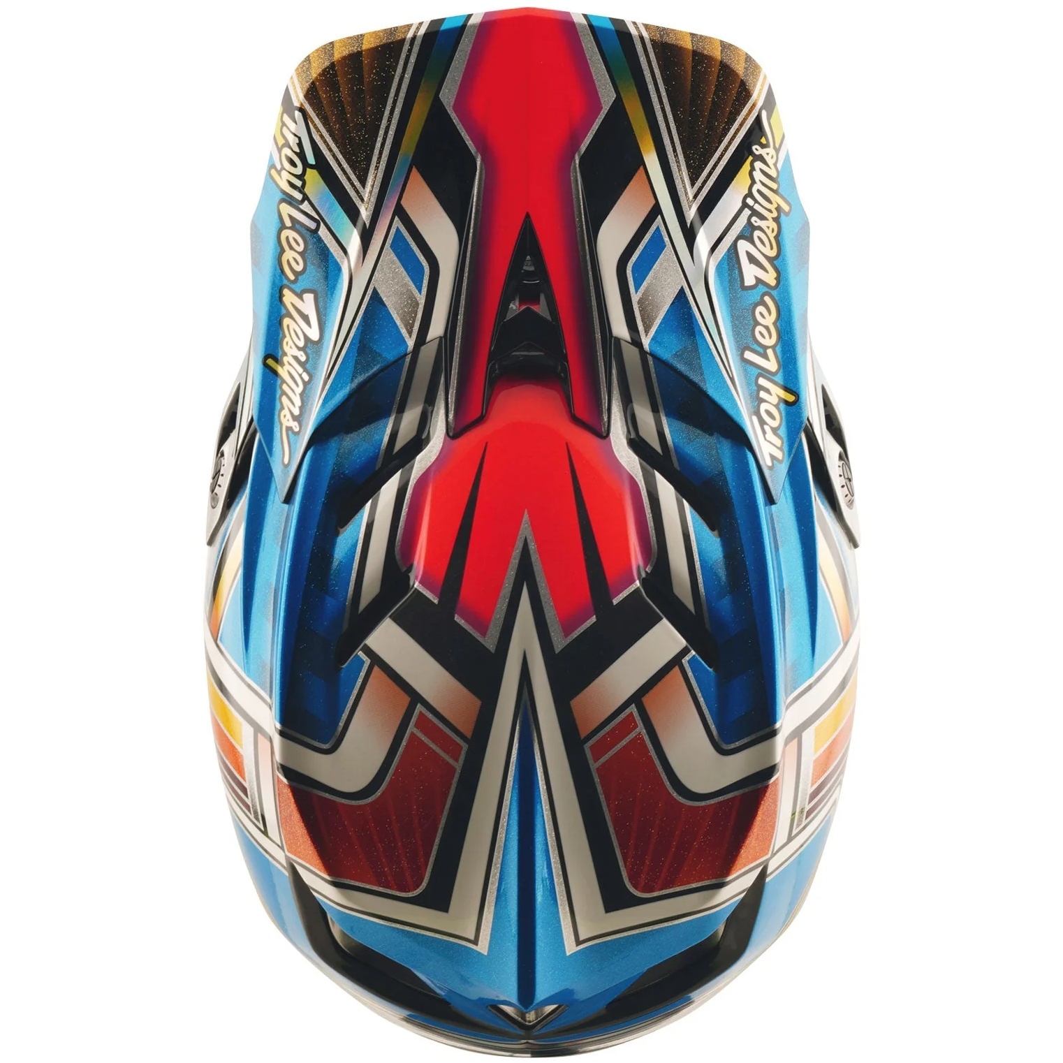 Troy Lee Designs D4 Carbon MIPS Helmet - Lowrider Blue Size XS - 6