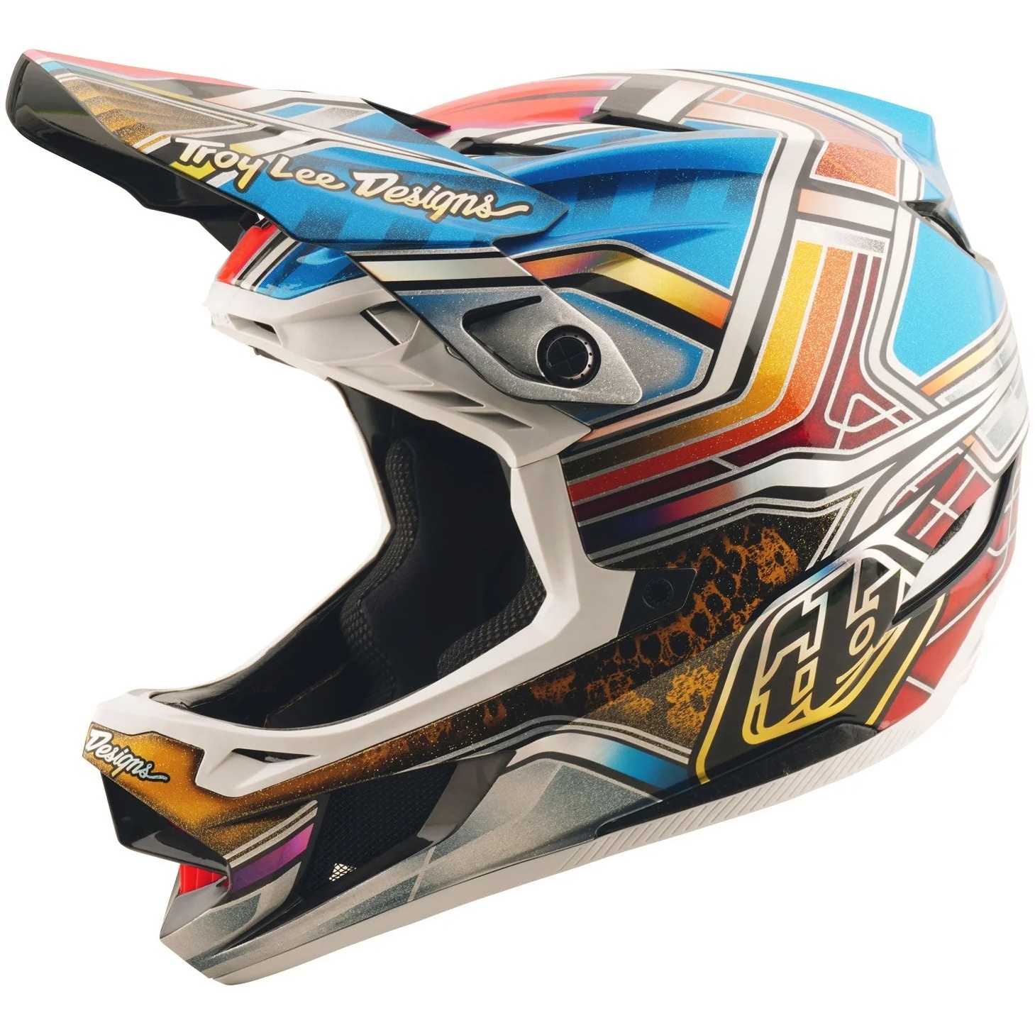 Troy Lee Designs D4 Carbon MIPS Helmet - Lowrider Blue Size XS