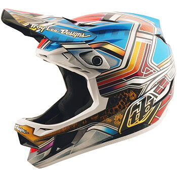 Troy Lee Designs D4 Carbon MIPS Helmet - Lowrider Blue Size XS