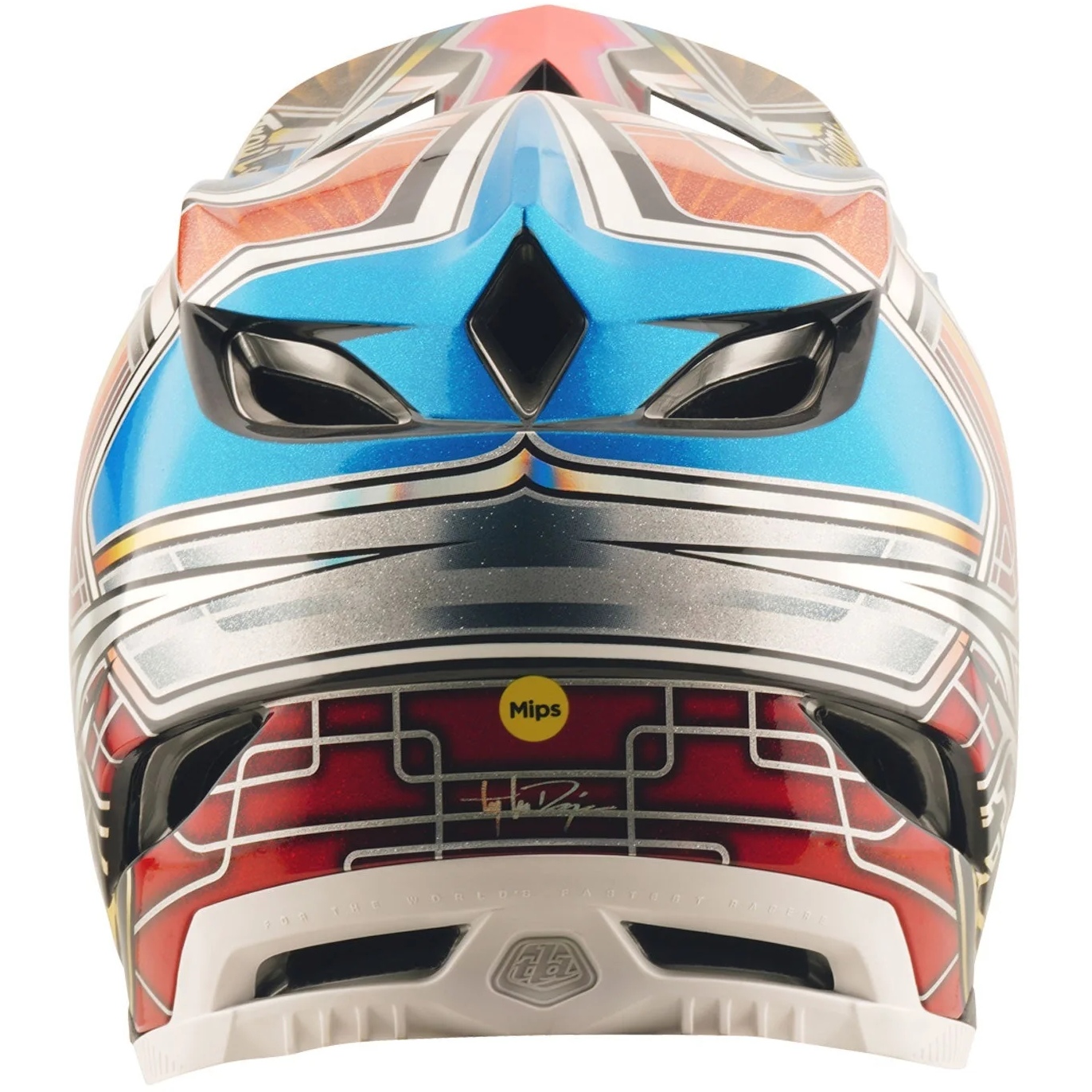 Troy Lee Designs D4 Carbon MIPS Helmet - Lowrider Blue Size XS - 5